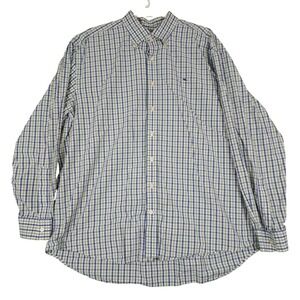 Vineyard Vines Whale Shirt Men's XL Blue Green Plaid Button Down‎ 100 Cotton